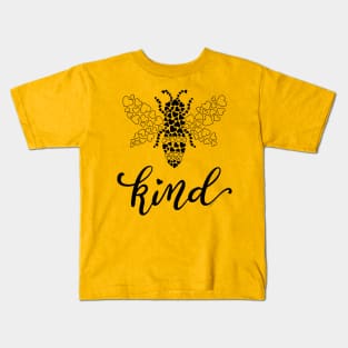 Bee Kind Be Kind Bee Graphic Love Hearts Kindness Kids T-Shirt